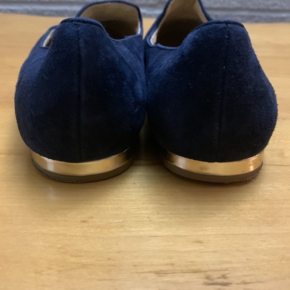 Talbots Ryan Navy Novelty Suede Holiday Christmas Tree Embroidered Slip Ons 8.5M - Picture 4 of 11